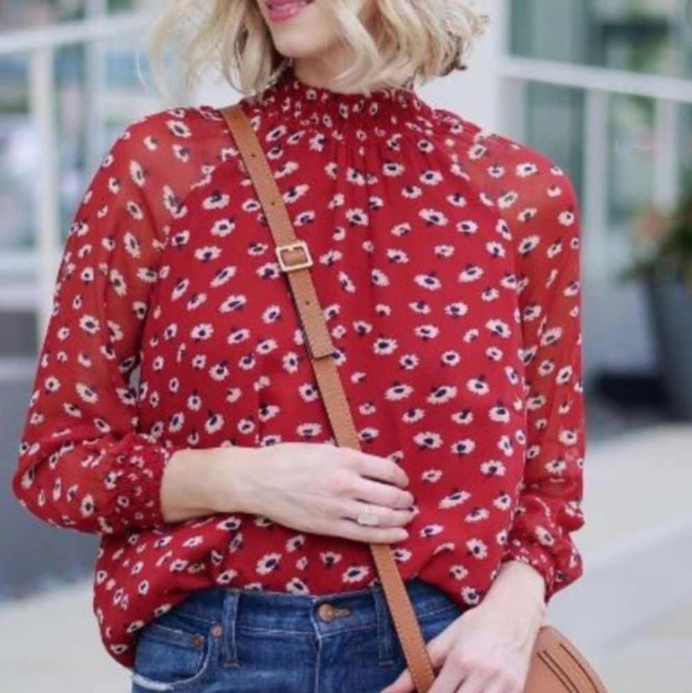 Mistlight Mockneck Top in Seattle Floral